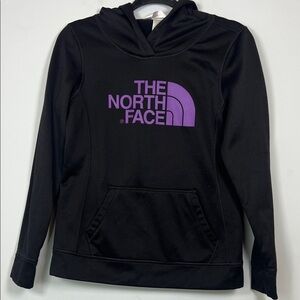 The North Women's Black and Purple‎ Sweatshirt Hoodie Size Small